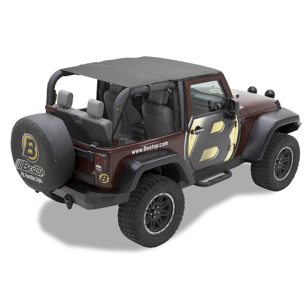 Bestop Jeep Bikini Top Header Safari Bikini Tops For Jeep 2010-2018 Wrangler JK 2 Door 52583-35 - main